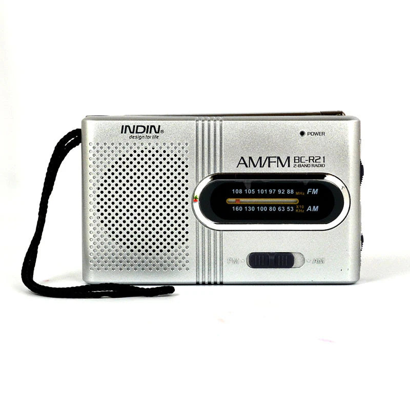 Radio Mini BC-R21 AM FM Portátil a Pilas con la Mejor Recepción y Mayor Duración – Ideal para emergencias, actividades al aire libre y uso diario