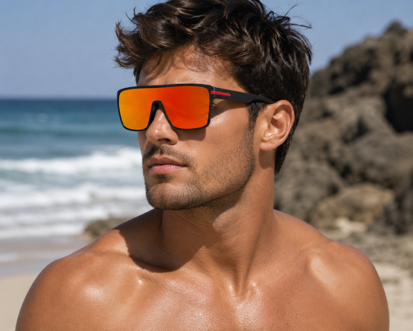 Gafas de Sol Polarizadas para Hombre y Mujer | Lentes UV400 Antirreflejo, Diseño Cuadrado Extragrande, Ideales para Conducir y Actividades al Aire Libre