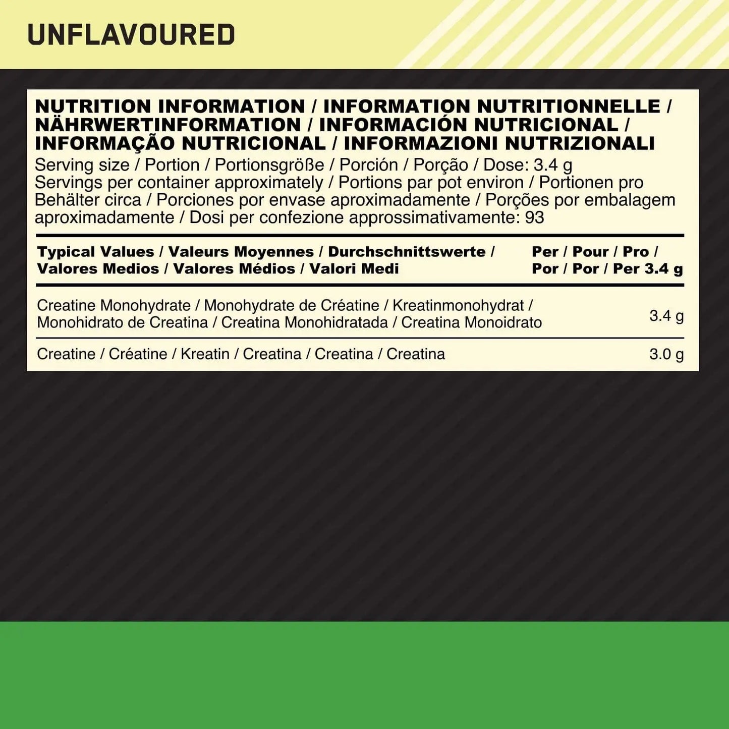 Creatina en polvo 317gr Optimum Nutrition creatina monohidrato