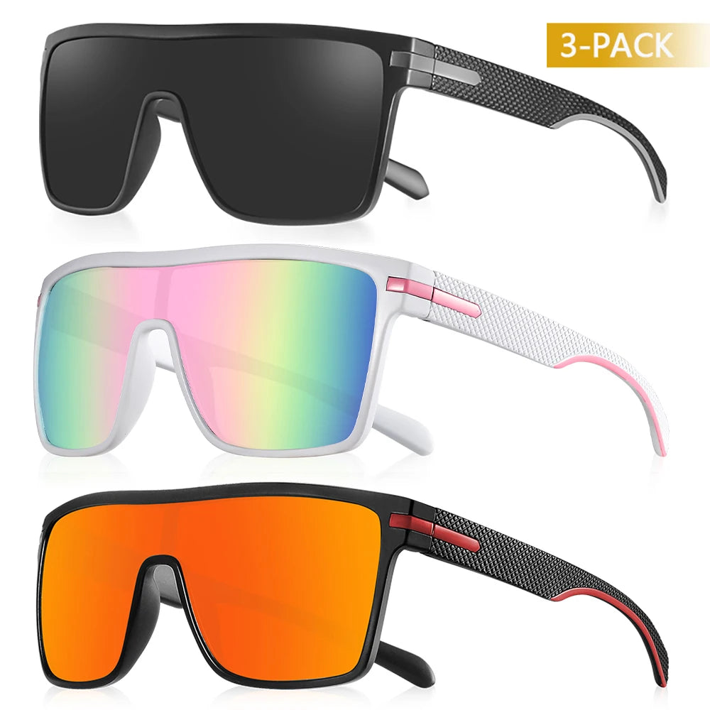Gafas de Sol Polarizadas para Hombre y Mujer | Lentes UV400 Antirreflejo, Diseño Cuadrado Extragrande, Ideales para Conducir y Actividades al Aire Libre