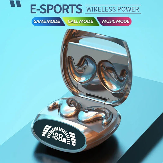 Auriculares Bluetooth para dormir con cancelación de ruido, música inalámbrica sin dolor, alta calidad, deportivos, TWS 538, auriculares delgados con pantalla digital.