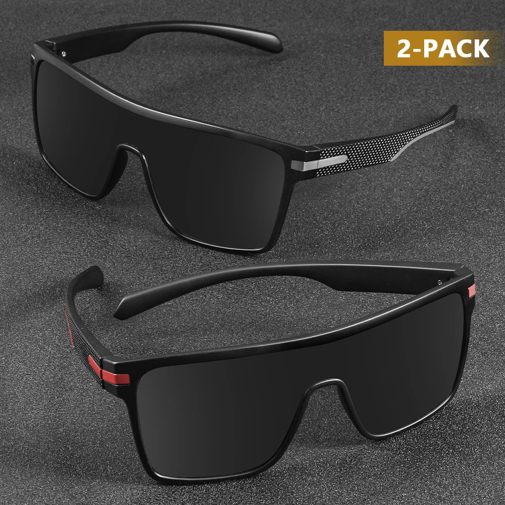 Gafas de Sol Polarizadas para Hombre y Mujer | Lentes UV400 Antirreflejo, Diseño Cuadrado Extragrande, Ideales para Conducir y Actividades al Aire Libre