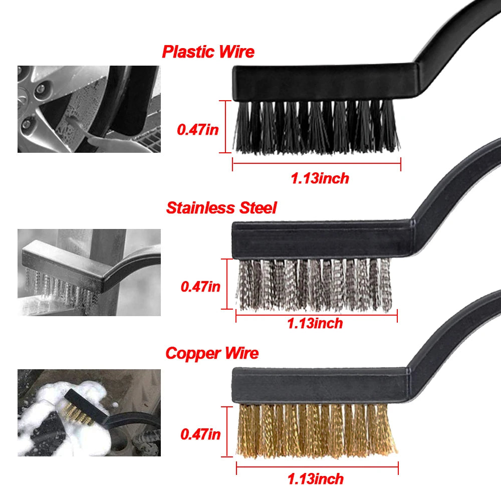 Juego de cepillos para detallado de automóviles. El kit de limpieza definitivo para el mantenimiento de las rejillas de ventilación. Cepillo para el desatasco de las salidas de aire del automóvil.