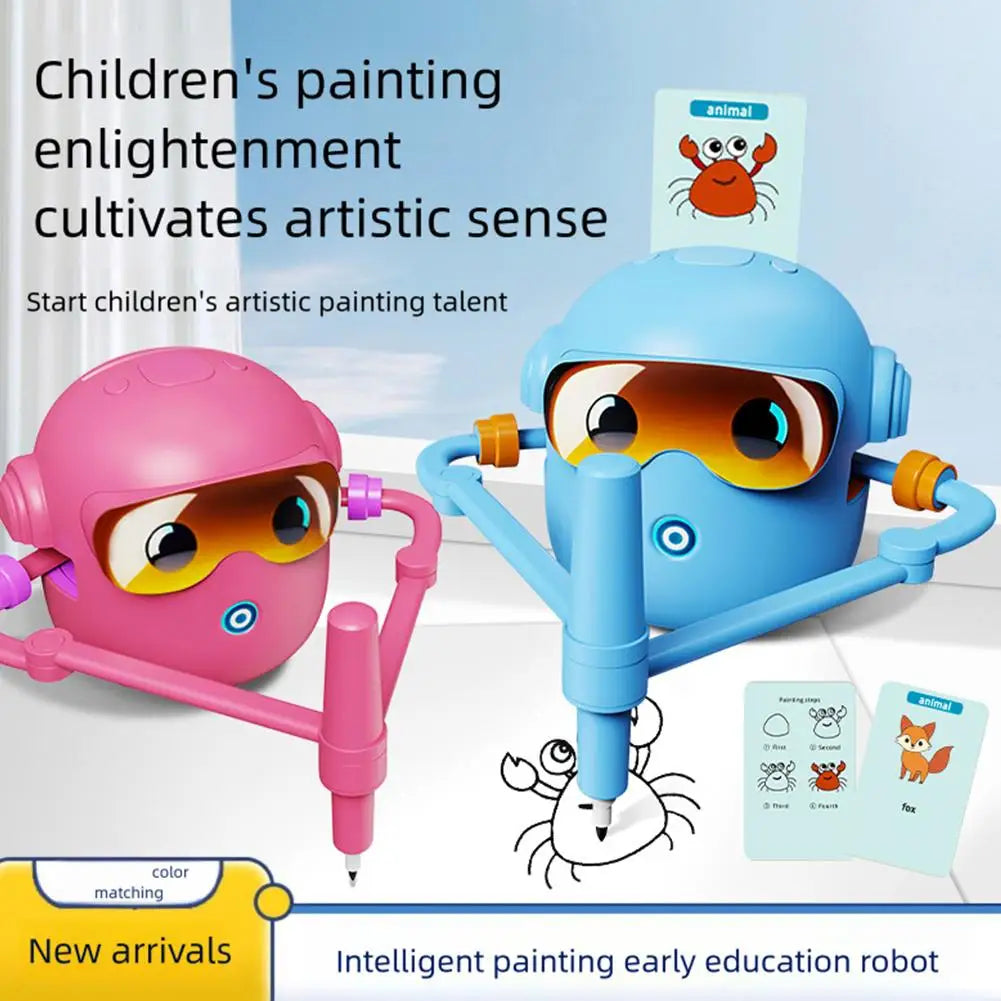 Robot inteligente de dibujo con voz para niños, interactivo, para la educación temprana, máquina de dibujo, pintura mágica, regalo para niños y niñas.