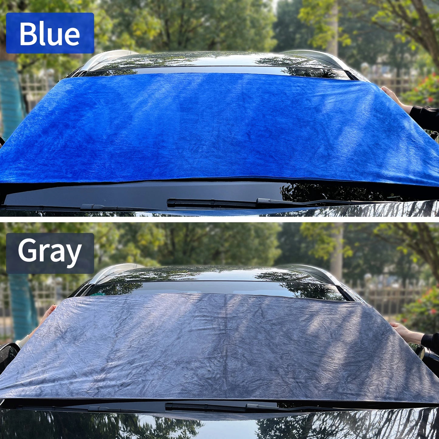 Toalla de microfibra para lavado de autos, 160 x 60 cm, tamaño extragrande, paño de limpieza y secado para autos, toallas superabsorbentes para el cuidado y detallado del automóvil.