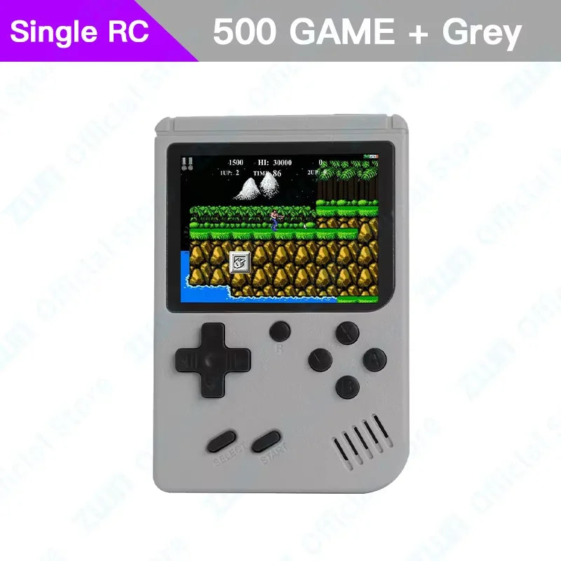 Consola de videojuegos portátil retro con pantalla LCD de 8 bits y reproductor de juegos AV integrado para niños.
