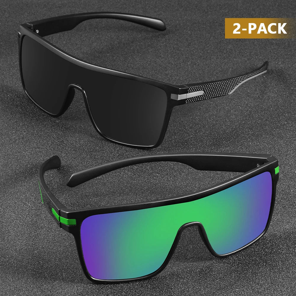 Gafas de Sol Polarizadas para Hombre y Mujer | Lentes UV400 Antirreflejo, Diseño Cuadrado Extragrande, Ideales para Conducir y Actividades al Aire Libre