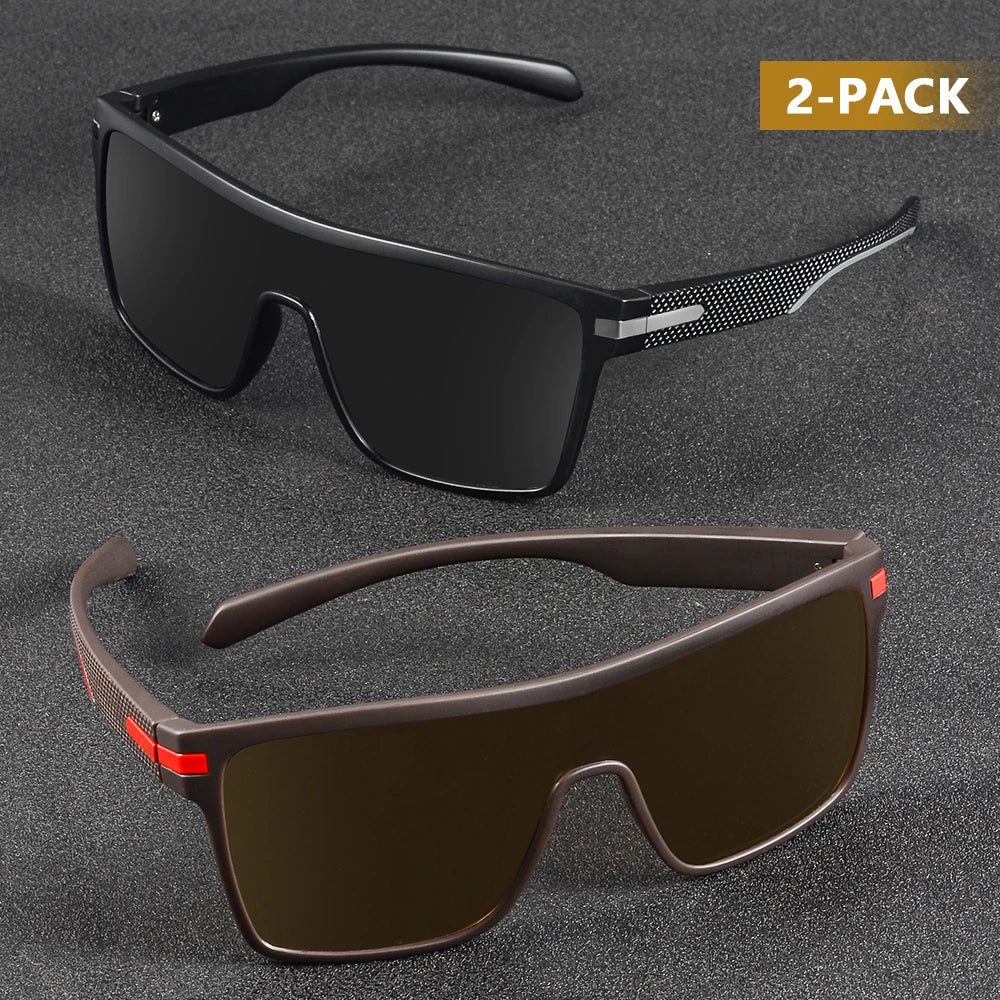 Gafas de Sol Polarizadas para Hombre y Mujer | Lentes UV400 Antirreflejo, Diseño Cuadrado Extragrande, Ideales para Conducir y Actividades al Aire Libre