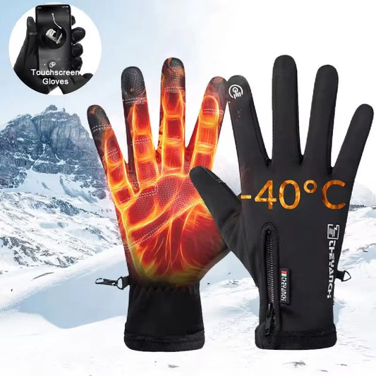 Guantes de invierno impermeables, térmicos, con pantalla táctil, térmicos, resistentes al viento, cálidos, para clima frío, para correr, deportes, senderismo, esquí.