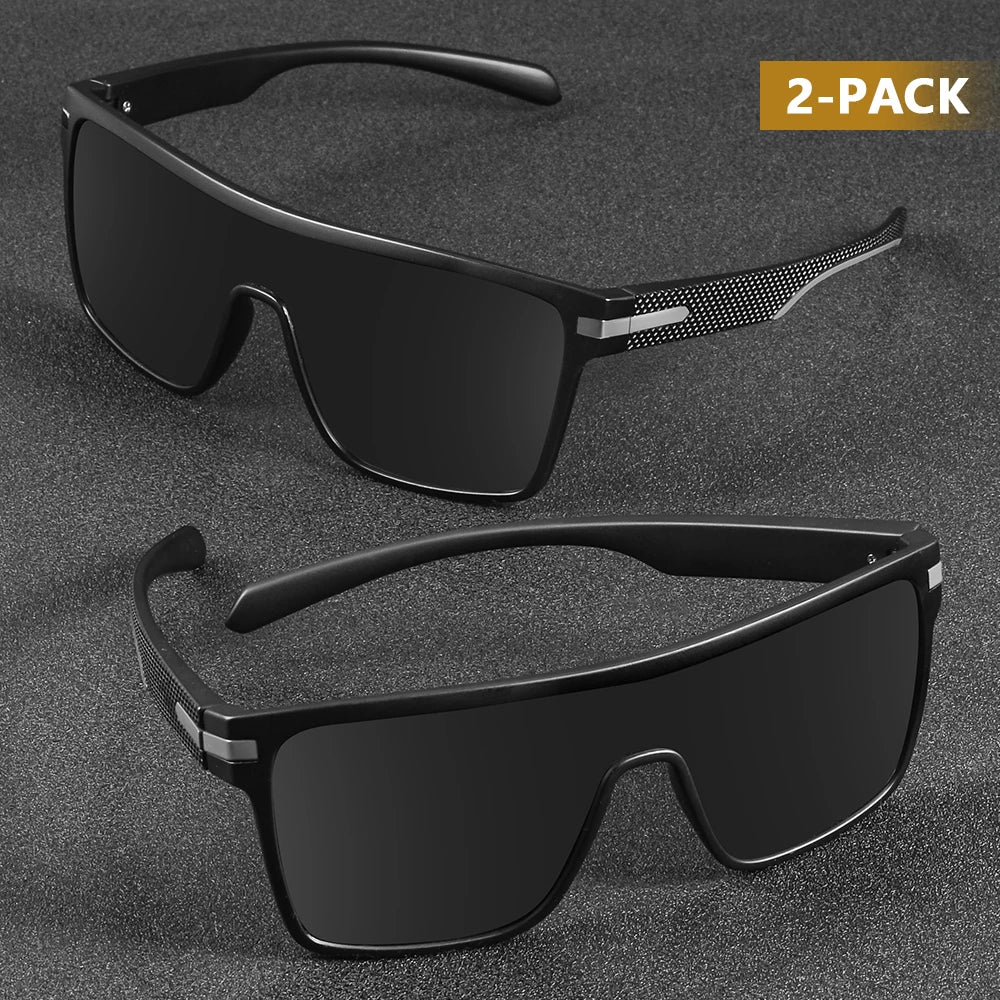 Gafas de Sol Polarizadas para Hombre y Mujer | Lentes UV400 Antirreflejo, Diseño Cuadrado Extragrande, Ideales para Conducir y Actividades al Aire Libre