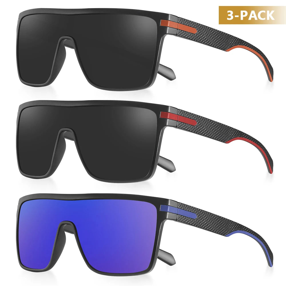 Gafas de Sol Polarizadas para Hombre y Mujer | Lentes UV400 Antirreflejo, Diseño Cuadrado Extragrande, Ideales para Conducir y Actividades al Aire Libre