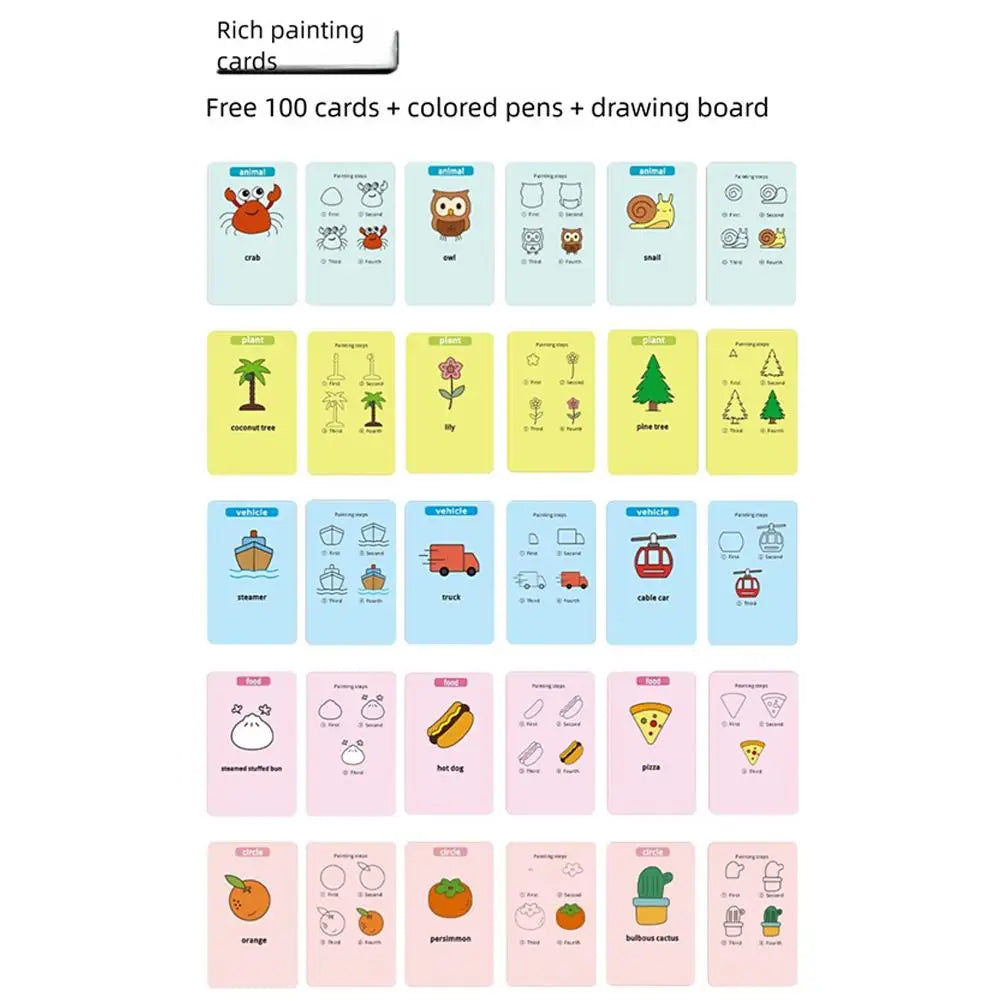 Robot inteligente de dibujo con voz para niños, interactivo, para la educación temprana, máquina de dibujo, pintura mágica, regalo para niños y niñas.
