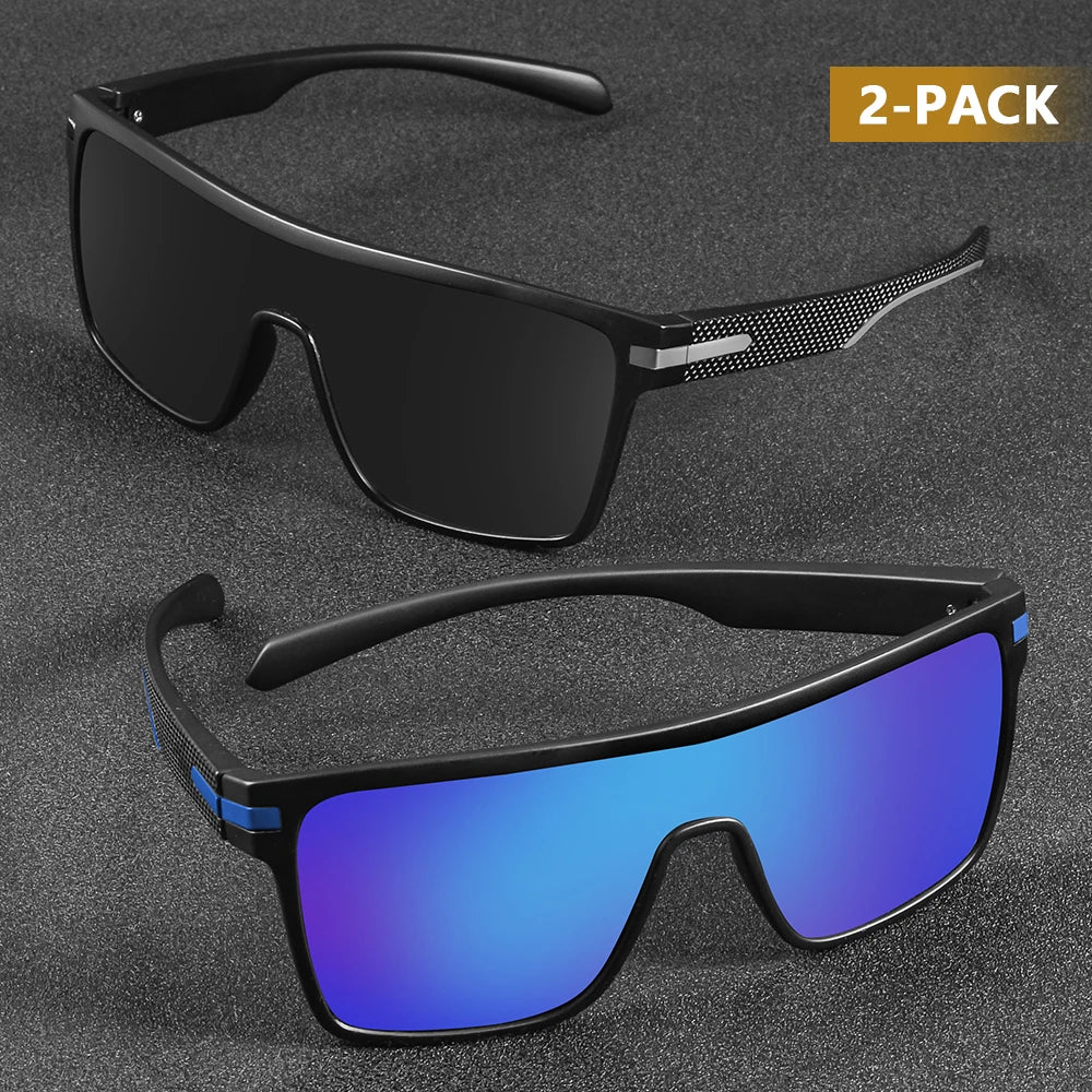 Gafas de Sol Polarizadas para Hombre y Mujer | Lentes UV400 Antirreflejo, Diseño Cuadrado Extragrande, Ideales para Conducir y Actividades al Aire Libre