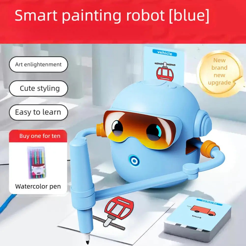 Robot inteligente de dibujo con voz para niños, interactivo, para la educación temprana, máquina de dibujo, pintura mágica, regalo para niños y niñas.