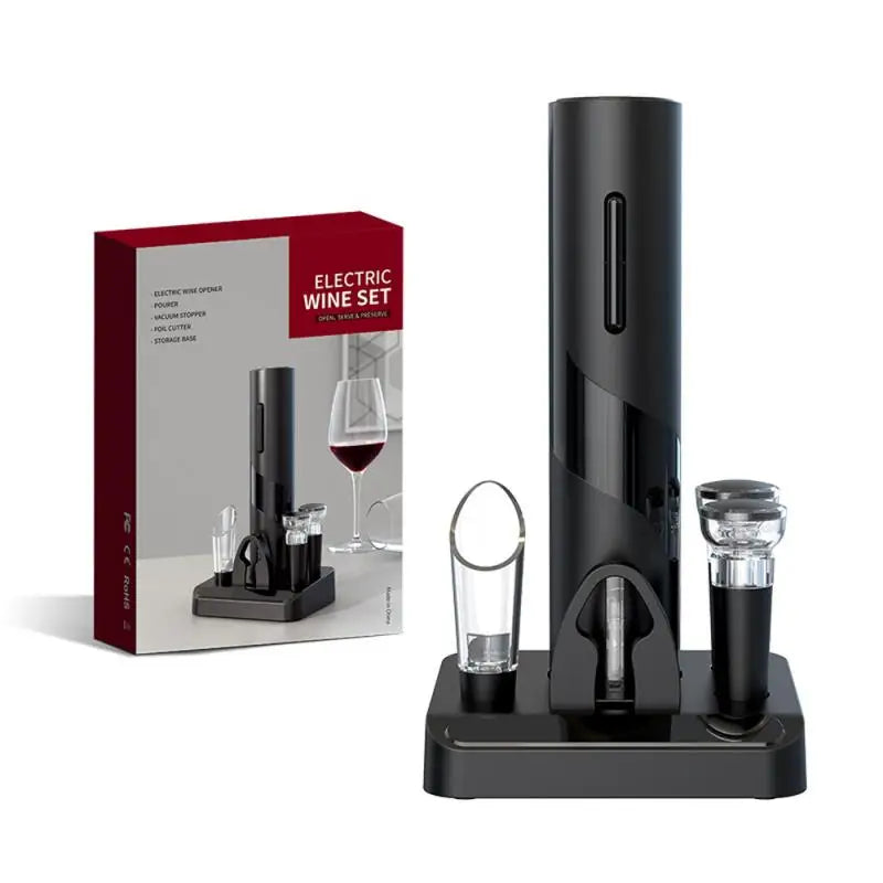 “Abre Tu Vino en Segundos: Sacacorchos Eléctrico Premium con Kit Completo de Sommelier”