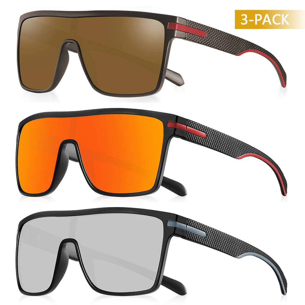 Gafas de Sol Polarizadas para Hombre y Mujer | Lentes UV400 Antirreflejo, Diseño Cuadrado Extragrande, Ideales para Conducir y Actividades al Aire Libre