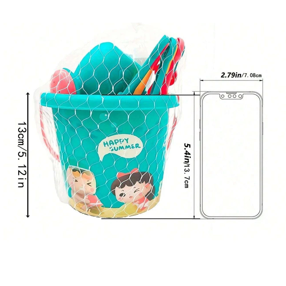 Juego de 18 piezas de juguetes de arena para la playa, plástico resistente, juego de verano para piscina y playa, herramientas de juego de arena al aire libre para niños y niñas, ideal para las vacaciones.