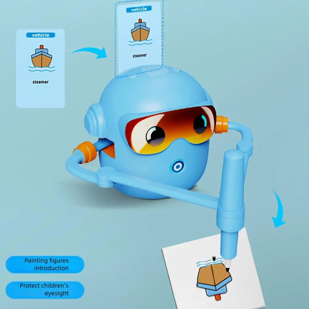 Robot inteligente de dibujo con voz para niños, interactivo, para la educación temprana, máquina de dibujo, pintura mágica, regalo para niños y niñas.
