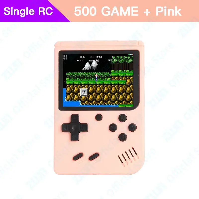 Consola de videojuegos portátil retro con pantalla LCD de 8 bits y reproductor de juegos AV integrado para niños.