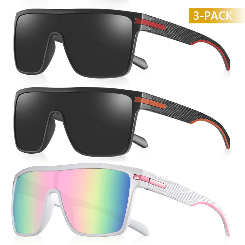 Gafas de Sol Polarizadas para Hombre y Mujer | Lentes UV400 Antirreflejo, Diseño Cuadrado Extragrande, Ideales para Conducir y Actividades al Aire Libre