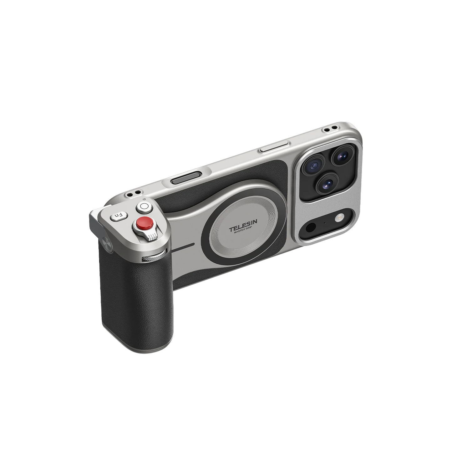 Empuñadura maestra para cámara de teléfono TELESIN para iPhone 17 Pro/Pro Max con obturador remoto, soporte de mano, accesorios de fotografía de mano