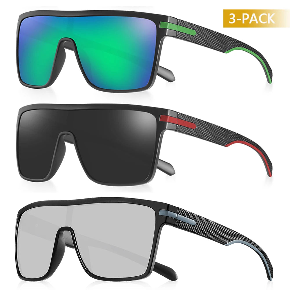 Gafas de Sol Polarizadas para Hombre y Mujer | Lentes UV400 Antirreflejo, Diseño Cuadrado Extragrande, Ideales para Conducir y Actividades al Aire Libre